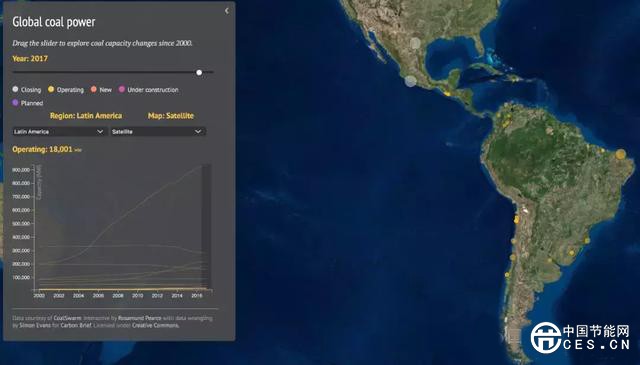 俯瞰全球煤電廠密度分布：看上去什么樣？
