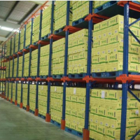 易達(dá)廣州倉(cāng)儲(chǔ)通廓貫通式托盤(pán)貨架窄港道貨架