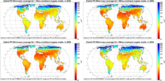 Energy & Enviro<i></i>nmental Science期刊論文分享：基于可變可再生能源電力的全球綠色甲醇生產(chǎn)潛力