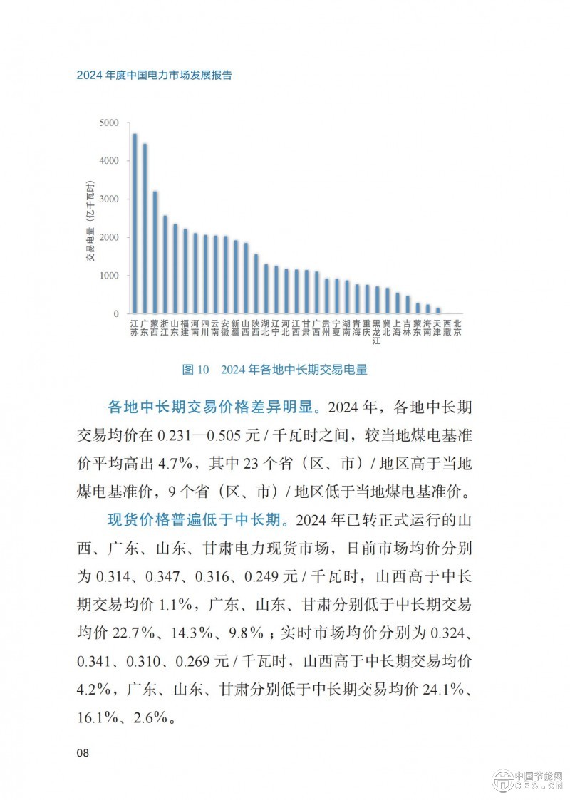 重磅！《2024年度中國(guó)電力市場(chǎng)發(fā)展報(bào)告》發(fā)布