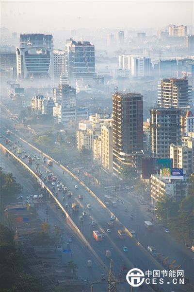 霧霾中的孟買